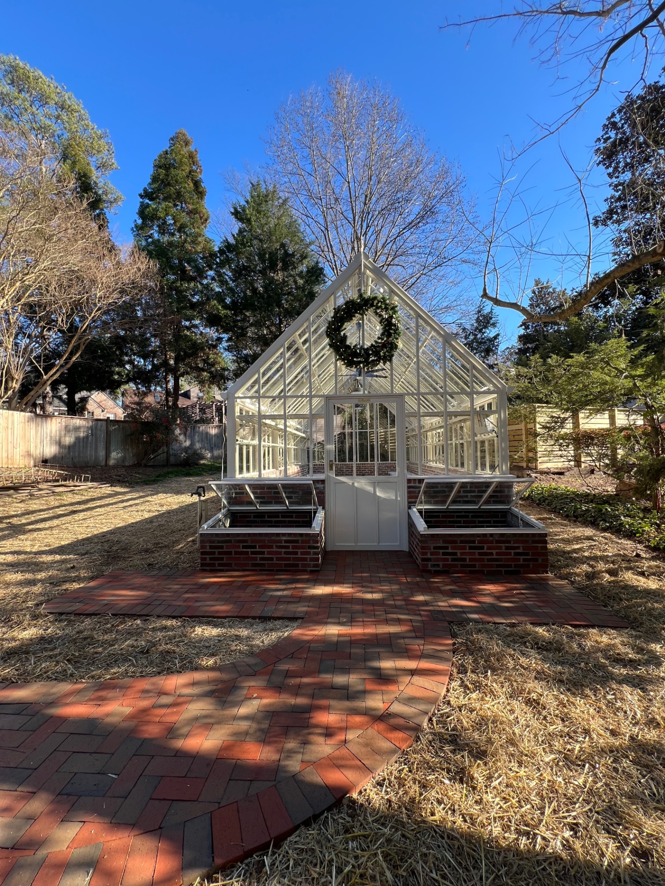 Brick Walkway & Greenhouse Entry