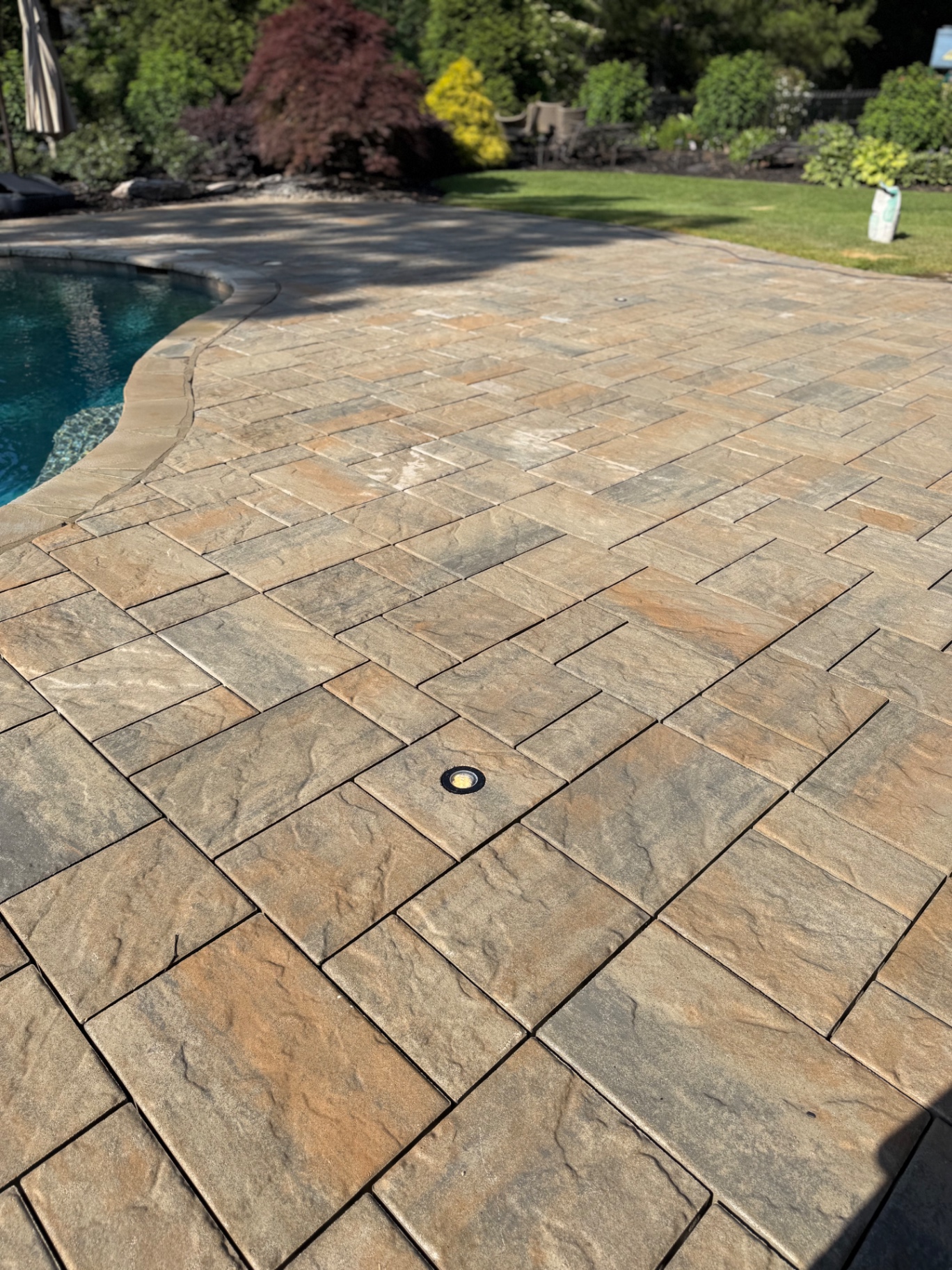 Premium paver pool deck installation